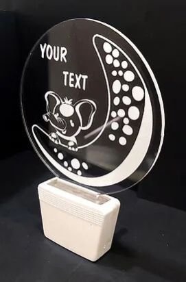 Customized Acrylic 3D illusion LED Night Lamp with colour changing light (NL16)