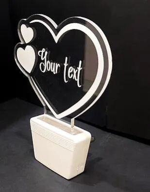 Customized Acrylic 3D illusion LED Night Lamp with colour changing light (NL20)