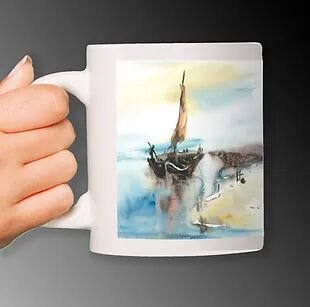 Customized Art Painting by Renowned Artist Printed on Ceramic White Mug