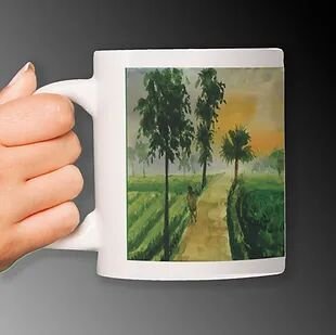 Customized Art Painting by Renowned Artist Printed on Ceramic White Mug