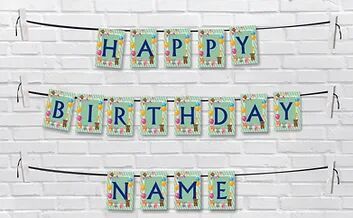 Customized Baby Animal Theme Bunting Banner (PS Ani BB 01)