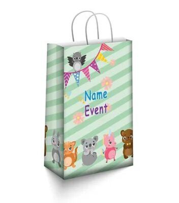 Customized Baby Animal Theme Paper Bags (PS Bag S 01)