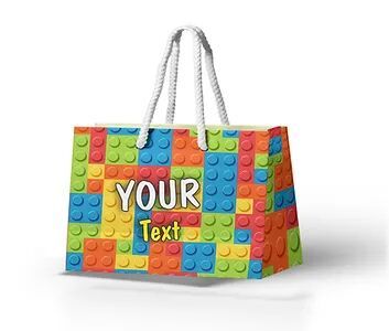Customized Blocks Theme Paper Bags (PS Bag B 03)