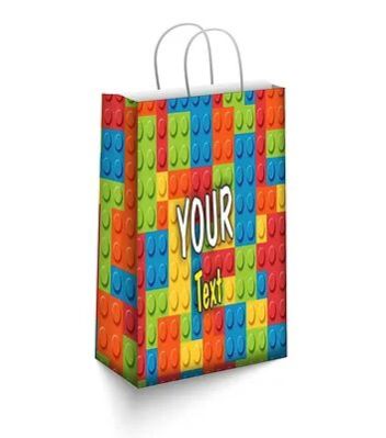Customized Blocks Theme Paper Bags (PS Bag S 03)