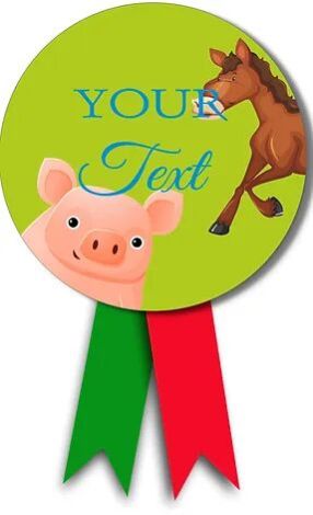 Customized Farm Animal Theme Badges (PS Ani Badge 02)