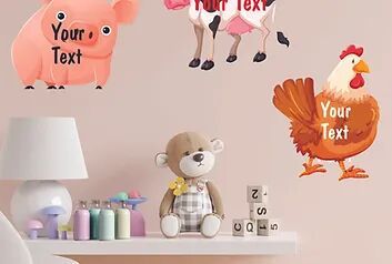Customized Farm Animal Theme CUT-OUT Posters (PS Cut-out Pos 02)