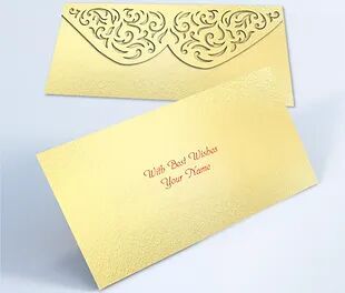 Customized / Non Customized Laser-Cut Shagun Envelopes