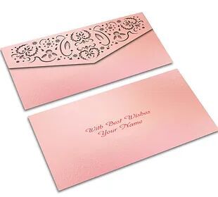 Customized / Non Customized Laser-Cut Shagun Envelopes