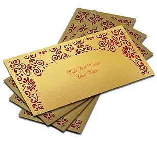 Customized / Non Customized Laser-Cut Shagun Envelopes