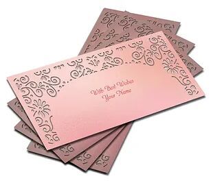 Customized / Non Customized Laser-Cut Shagun Envelopes