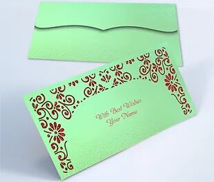 Customized / Non Customized Laser-Cut Shagun Envelopes