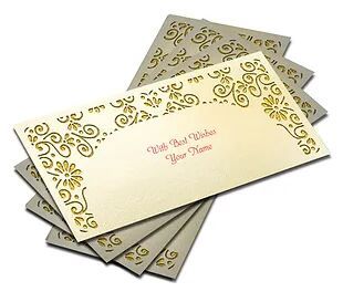 Customized / Non Customized Laser-Cut Shagun Envelopes