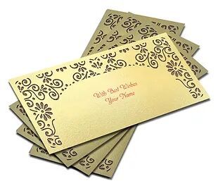 Customized / Non Customized Laser-Cut Shagun Envelopes