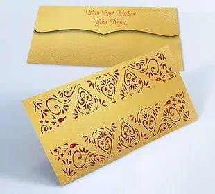 Customized / Non Customized Laser-Cut Shagun Envelopes