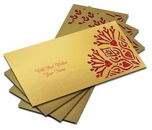 Customized / Non Customized Laser-Cut Shagun Envelopes