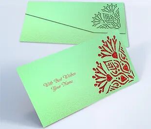 Customized / Non Customized Laser-Cut Shagun Envelopes