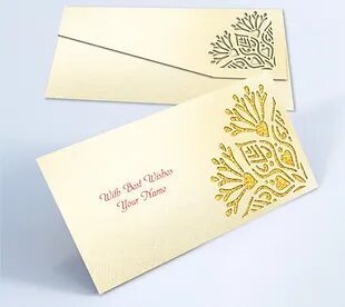 Customized / Non Customized Laser-Cut Shagun Envelopes