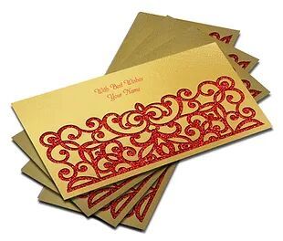 Customized / Non Customized Laser-Cut Shagun Envelopes