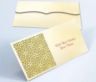 Customized / Non Customized Laser-Cut Shagun Envelopes