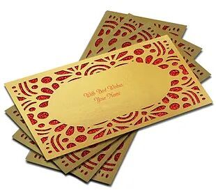 Customized / Non Customized Laser-Cut Shagun Envelopes