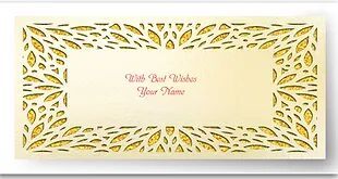 Customized / Non Customized Laser-Cut Shagun Envelopes