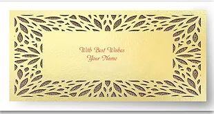 Customized / Non Customized Laser-Cut Shagun Envelopes