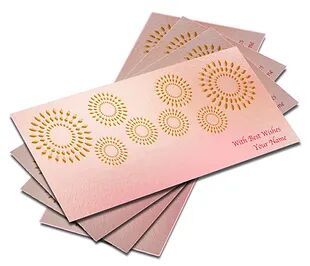 Customized Pearl Mettalic Finish Shagun Envelopes
