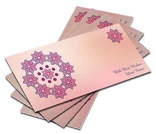 Customized Pearl Mettalic Finish Shagun Envelopes