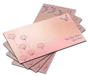 Customized Pearl Mettalic Finish Shagun Envelopes