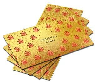 Customized Pearl Mettalic Finish Shagun Envelopes