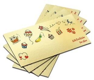 Customized Pearl Mettalic Finish Shagun Envelopes