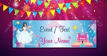 Customized Princess Theme Banner (PS Ani Ban 04)