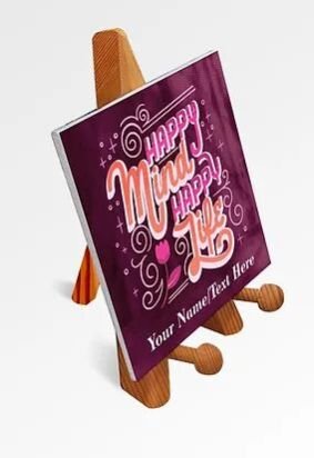 Customized Printed Motivational Quote / Photograph Canvas on Wooden Easel (24)