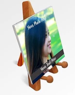 Customized Printed Motivational Quote / Photograph Canvas on Wooden Easel (30)