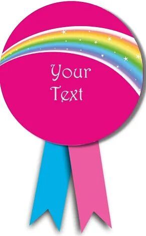 Customized Rainbow Theme Badges (PS Ani Badge 05)
