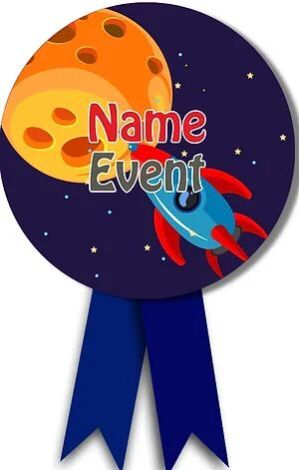 Customized Space Theme Badges (PS Ani Badge 06)