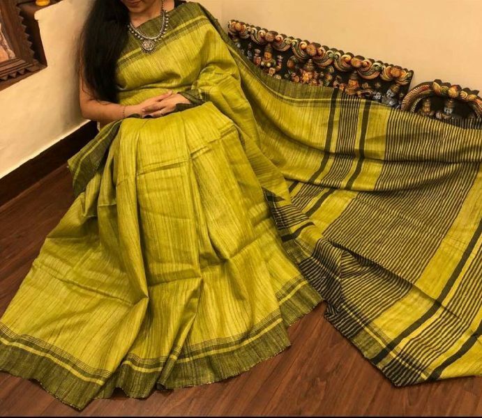 Tussar Ghicha Border Sarees with Silk Mark 06