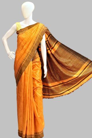Tussar Ghicha Border Sarees with Silk Mark 10