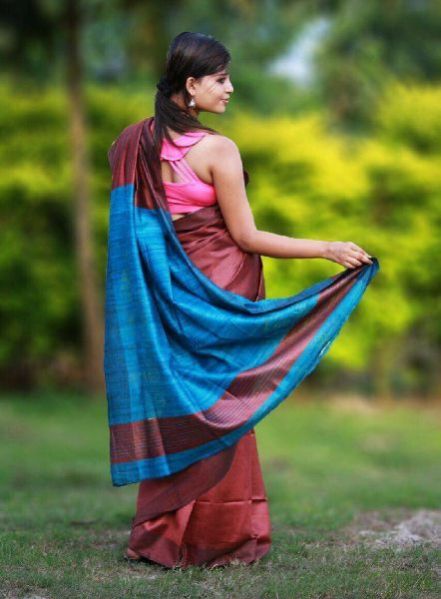 Tussar Ghicha Pallu Sarees 09