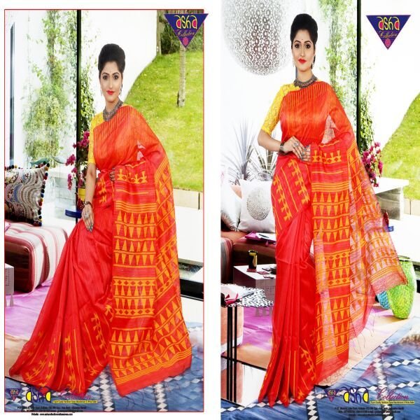 Silk Linen Jamdani Sarees 02