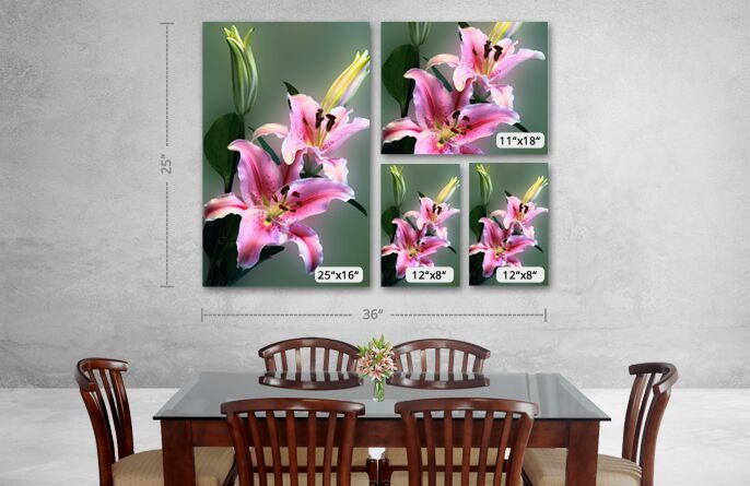 4 Panel Displays - 25x36 Inch Wall Display Canvas Print