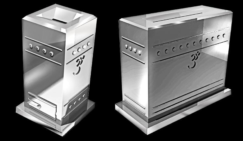 Stainless Steel Donation Box 01