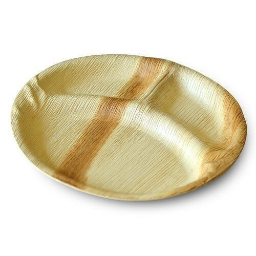 Areca Leaf Round Partition Plate