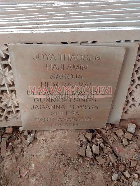Sandstone Engraving Name Plate 02
