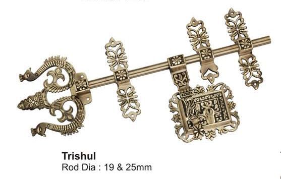 Dark Trishul Brass Manichitram Aldrop With Lock