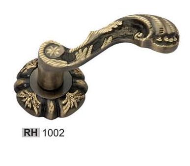 RH-1002 Brass Rose Door Handle