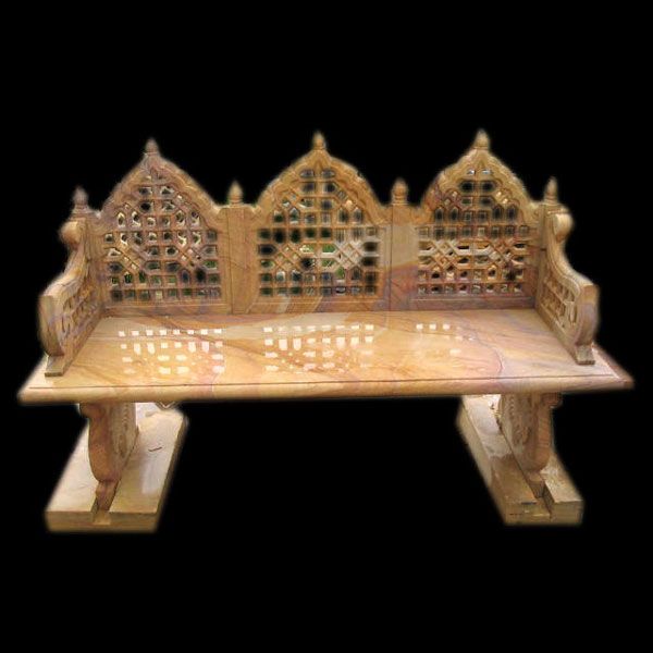 Marble Backrest Bench