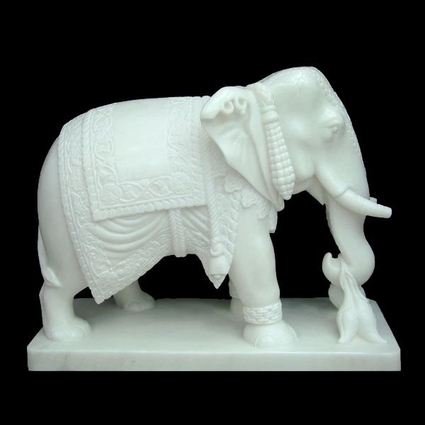Marble Elephant Statue
