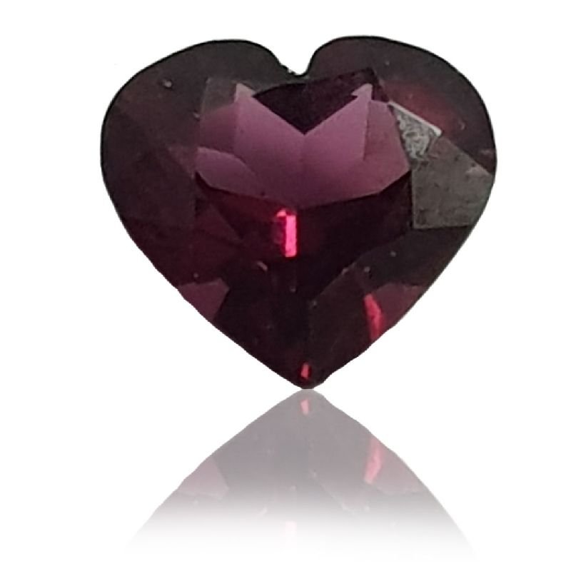 Rhodolite Heart With Groove Shape Stone