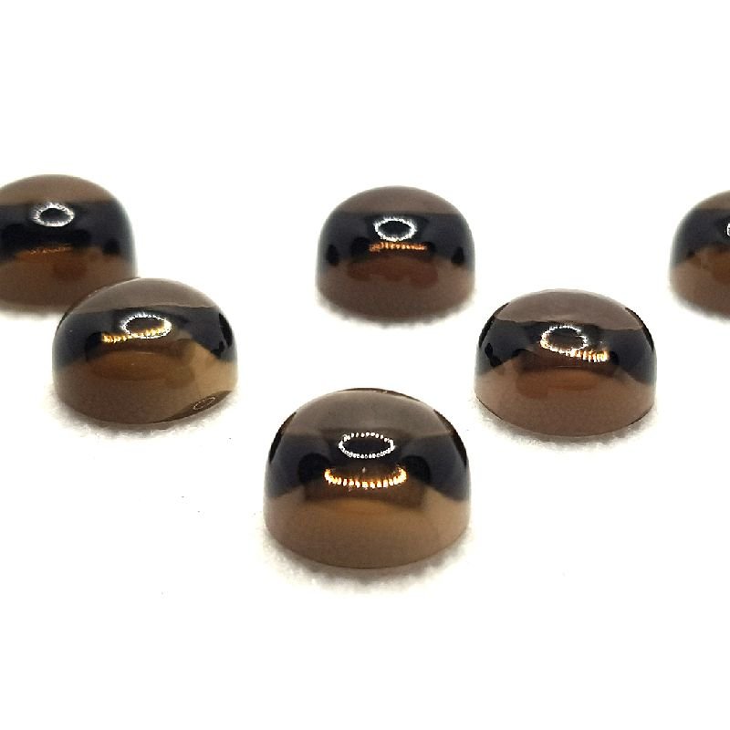 Smoky Quartz Round Cabachon Shape Stone